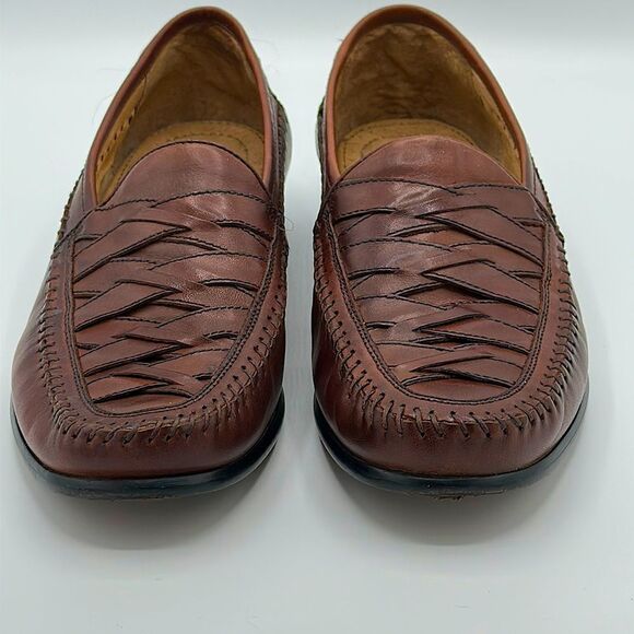 Domani Men’s Loafer Size 9 9M Leather Slip On Brown 18-1001 - Picture 5 of 14